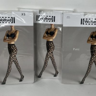 Wolford Patti Netted Tights White X-Small Woman's Wide Fishnet NWT