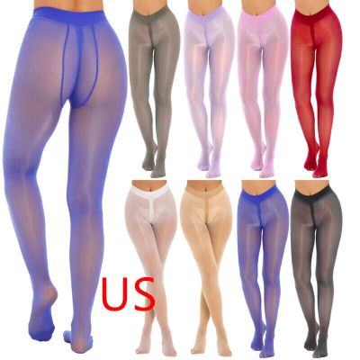 Women's See Through Pantyhose Skinny Glossy Oil Stockings Sexy Tights Underwear