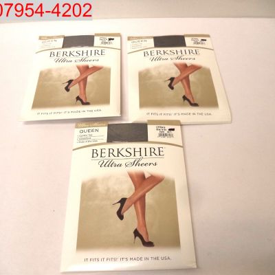 QTY=6-Berkshire Women OffBlack UltraSheer ControlTopPantyhose 1x-2x 015182137277
