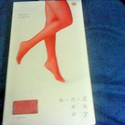 A New Day Brand- One Pair Sheer Red Tights- Size 1x- New!