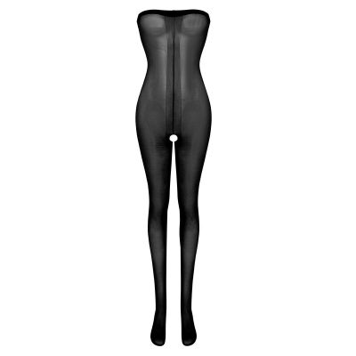 US Women's Ultra Shimmery Toe to Bust Body Stocking Pantyhose Nightwear Bodysuit