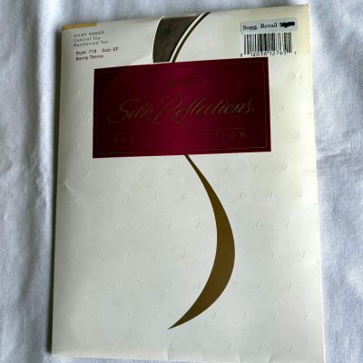 Vintage Hanes Silk Reflections Pantyhose BarelyThere, EF, Style 718, NEW