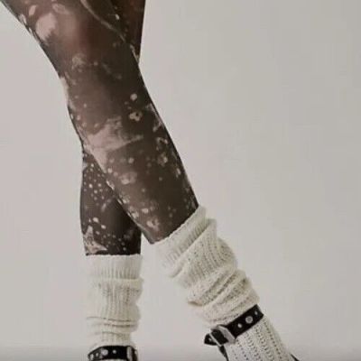 ANTHROPOLOGIE~ANNA SUI CELESTIAL PRINT  BLACK TIGHTS NEW IN PACKAGE ORG $38