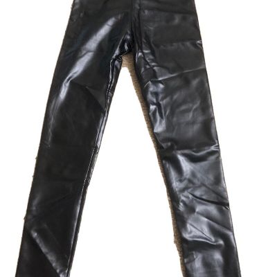Fashion Faux Leather Skinny Pants Women's Big Girl pants Leggins sz M