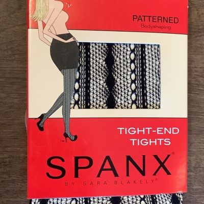 Spanx Women's Tight End Patterned Bodyshaping Tights 041 Size A Black NWT