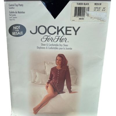 Vintage Jockey For Her Pantyhose Medium  1996 Tuxedo Black Style 7952 1952/004