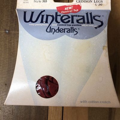 3 Pair Underalls Winteralls Cozy Pantyhose & Panties Ivory Crimson Brown Sz A-B