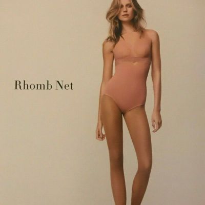 Wolford Rhomb Net Tights Color: Midnight  Size: Small 19199 - 10