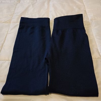 Aura Via Women's Lined Leggings 1 Black 1 Blue Plus Size Tall