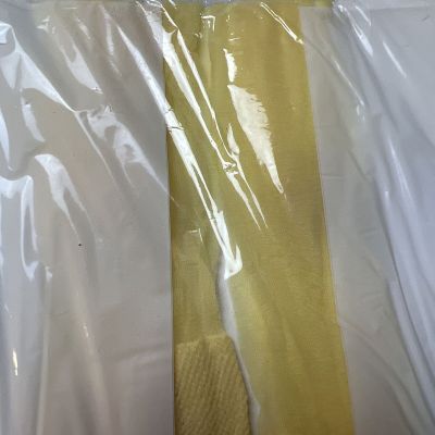 Lis-Mar Ultra Sheer Nylon Pantyhose Yellow Queen Size USA NEW Vintage Fairy Kei