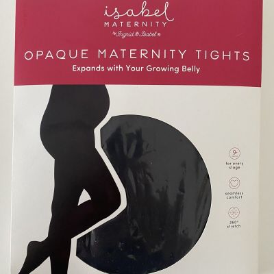 Ingrid Isabel Maternity Women’s S / M Small Medium Black Opaque Tights Pantyhose