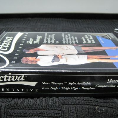 Activa H2363 Sheer Therapy Closed Toe Knee Highs 15-20 mmHg -  Black Size C