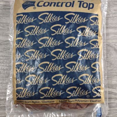 Vintage Silkies Control Top Pantyhose Support Legs X Tall Beige Tall Honey Nylon