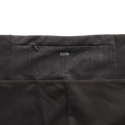 Zuda Leggings Sz 4X Gray Z-Stretch Full Length With Foil Print - Back Zip Pocket