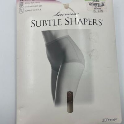 JCPenney  Subtle Shapers, Sheer Caress Girdle Top Panty, Beige,  Style 6219