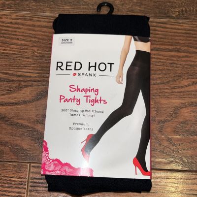 NEW Red Hot Spanx Shaping Panty Tights Tummy Shaping Waistband Size 2 Very Black