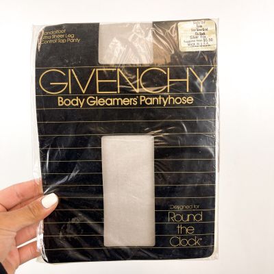 Vintage Givenchy Body Gleamers Pantyhouse - Silver Fox - Size Trim