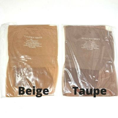 Vintage NOS Hosiery Heavenly Soles by HEMSHEER Seamless Cotton Foot Stocking