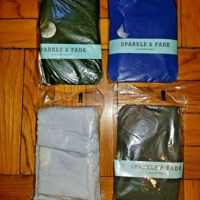 New 4 Pairs of URBAN OUTFITTERS Footed Tights Blue Green Gray Pantyhose 1 Size