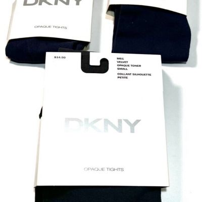 DKNY 3pr. Opaque Tights 2pr. Style 412 1pr. M61 (Opaque Velvet toner) Sz S