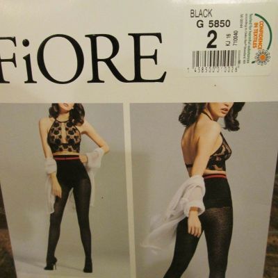 FIORE JULIE 3D PATTERNED TIGHTS PANTYHOSE COLOR BLACK 3 SIZES