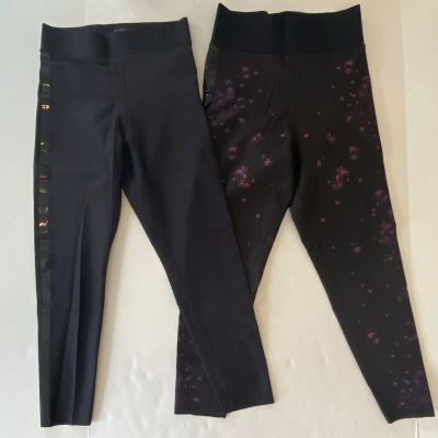ULTRACOR Women's Small LOT of 2 Black Reflective Activewear Leggings Pants