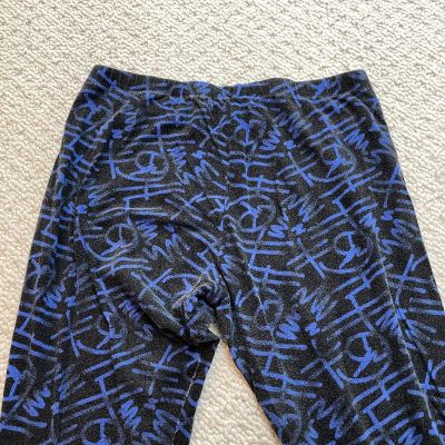 Material Girl Leggings Sweatpants Womens XL 28x28 Dark Blue Abstract Soft Lounge