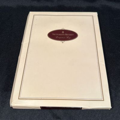 NEW Victoria Secret Lace Panty Pantyhose Black Size Medium Lingerie For Legs NOS