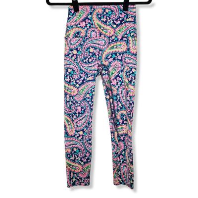 K-Deer Size Small Summer Of Love Bright Colorful Paisley Leggings Mid Rise