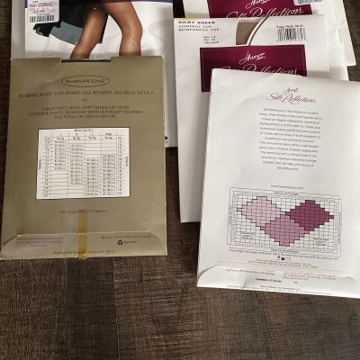 New nwt Hanes silk reflections silky sheer pantyhose womens size CD Bundle Of 8