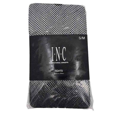 INC International Concepts Fishnet Tights Pantyhose S/M Womens Black 100075015