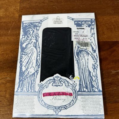 gracile off-white control top pantyhose Black Vintage Size X Tall New Career