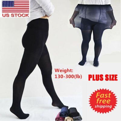 Women Plus Size XL 3X 4X 5X Elastic Sheer High Waist Pantyhose Tights Stocking