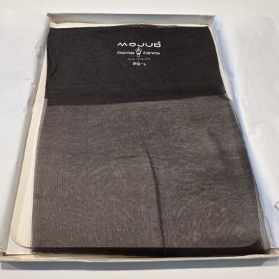 VINTAGE NEW MOJUD Hosiery-Seamless Supreme-Lights Out-1 Pair Sz9.5L *NEW