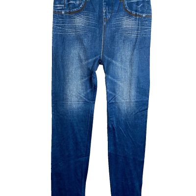 Jeggings Womens Blue Size 2X fleece with back pockets Jeans