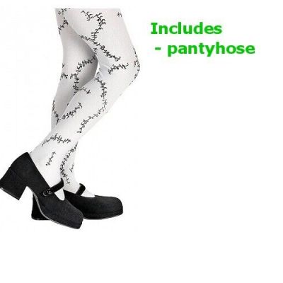 Stitched White Pantyhose Costume Accessory Kids Halloween