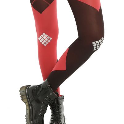SUICIDE SQUAD DC Comics HARLEY QUINN Costume Cosplay Split Tights Pantyhose NEW