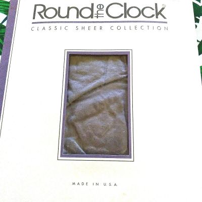 VTG Round the Clock SEA SILVER Control Classic Sheer Collection Sz C Pantyhose