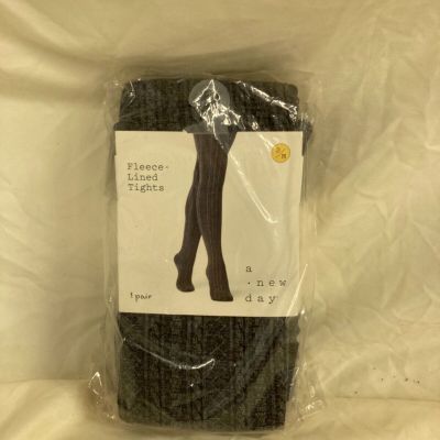 A New Day Fleece Lined Tights Size S/M Charcoal