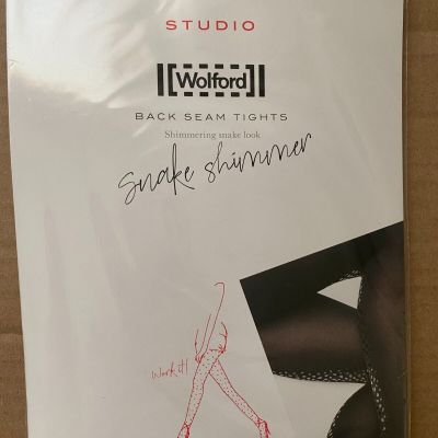 Wolford Snake Shimmer Back Seam Tights (Brand New)