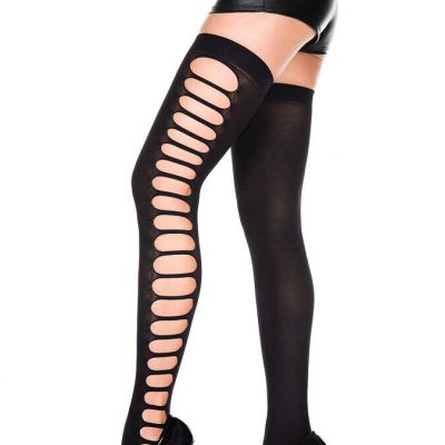 Sexy black Side cut out thigh high stockings