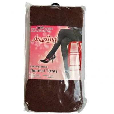 Angelina thermal tights brushed interior style 009 coffee one size rn68589
