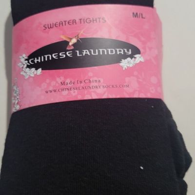 Womens Chinese Laundry Brand Black Tights Size M/L