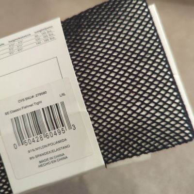 Hanes Fashion Textured Tights  Fishnet(1) Black L/XL Style Essentials