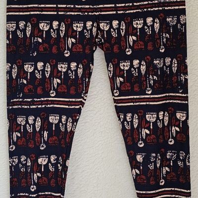 LuLaRoe Womens Legging Pants Size Tall & Curvy Multicolor Circles Sueded