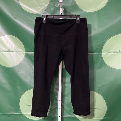 LYSSE' Women's capri style athletic leggings in BLACK sz XL - VGUC