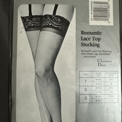christian dior romantic lace top stockings