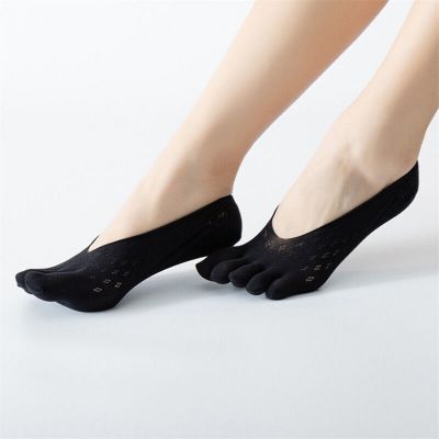 Fashion Thin Sock Slippers Women invisible Silicone Anti-skid Five Finger