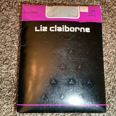 Vintage Liz Claiborne sheer to waist pantyhose, color sterling, size: 1