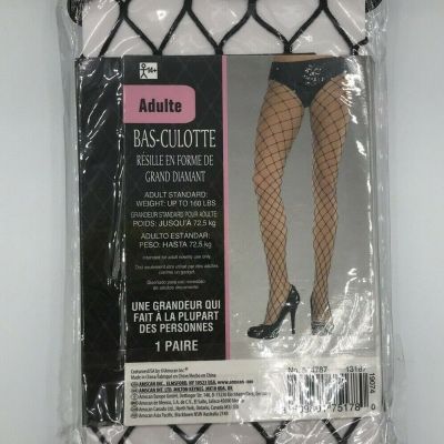 NEW Women’s Big Diamond Net Fishnet Stockings Sexy Halloween Tights Black One Sz